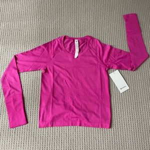 Lululemon Swiftly Long Sleeve Race length top - sonic pink